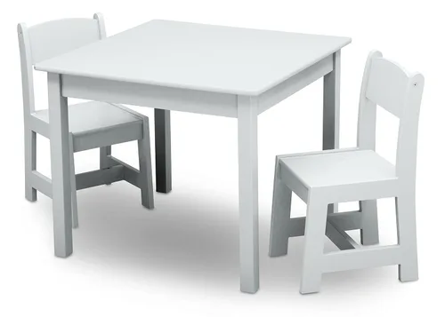 Delta Children MySize - Juego de mesa y silla de madera para niños (2 sillas incluidas), ideal para artes y manualidades, merienda y más,
