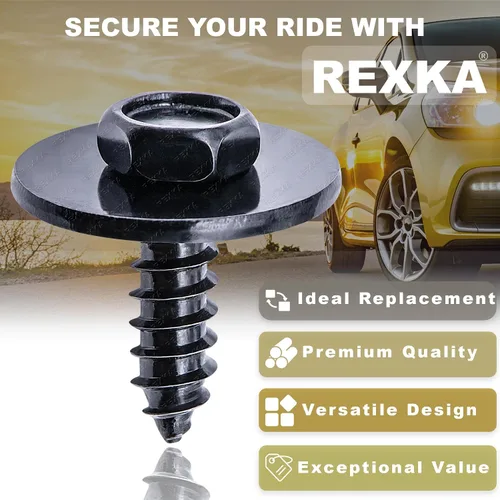 Miniatura 4 de Rexka 10 tornillos de cabeza hexagonal M4.8-0.063 x 0.630 in para BMW Wheel Arch Trim Underfloor Coating Rear Trim Cover Underhood Shield