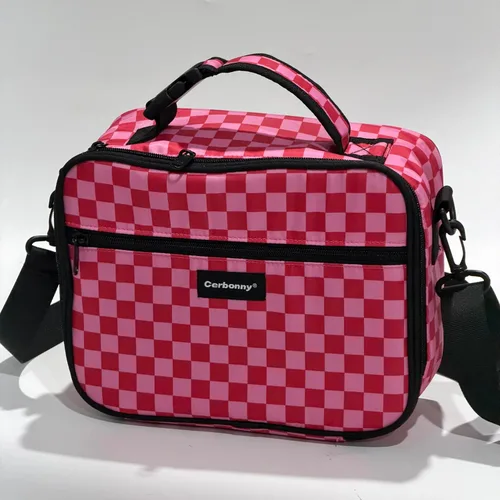 Miniatura 9 de Cerbonny Lonchera infantil para niñas y niños, bolsa de almuerzo aislada con soporte doble para botellas y forro congelable (azul)
