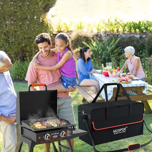 Miniatura 5 de Bolsa de transporte de parrilla de 22 pulgadas para Blackstone de 22 pulgadas con cubierta de parrilla y soporte, se adapta a la parrilla Blackstone