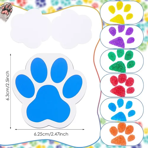 Miniatura 2 de Chinco 24 Pcs Dog Party Favors Dog Notebook Paw Print Note Puppy Paw Pads Colorful Notepads Gift Filled for Animal Lovers Kids School Classroom