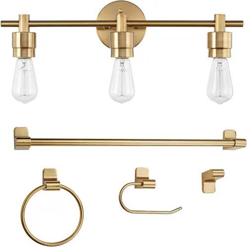 Miniatura 12 de GLOBE Electric 65000044 Aplique de pared de 2 luces, negro mate, acento de latón antiguo, zócalos de base E12, luces para sala de estar, decoración