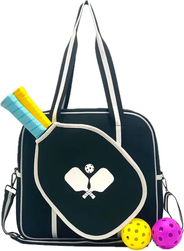 Miniatura 11 de Bolsa deportiva de pickleball con soporte para raqueta, neopreno, correa de hombro ajustable