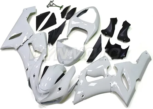 Miniatura 2 de Kit completo de carenado blanco brillante apto para Kawasaki 2005 2006 ZX6R 636 05 06 ZX-6R molde de inyección de plástico ABS Carrocería ZX636R 05