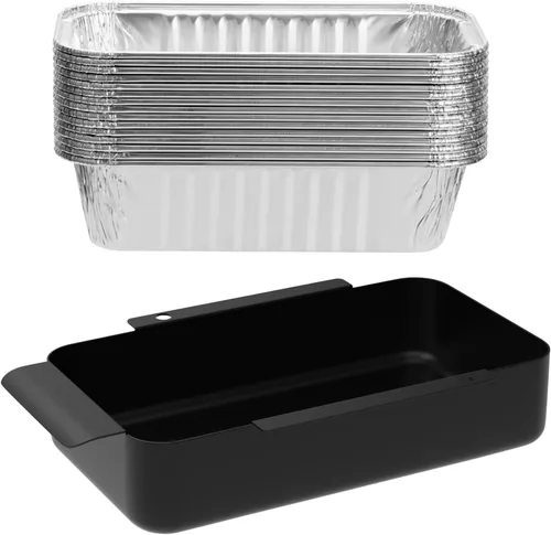 Miniatura 12 de Taza de grasa universal para parrillas Char-Broil Kenmore al aire libre y otras parrillas similares, taza recogedora de grasa con soporte y paquete