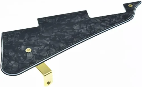 Miniatura 16 de KAISH Golpeador de guitarra Abalone Pearl LP con soporte de acero inoxidable negro y tornillos de montaje de acero para USA Les Paul