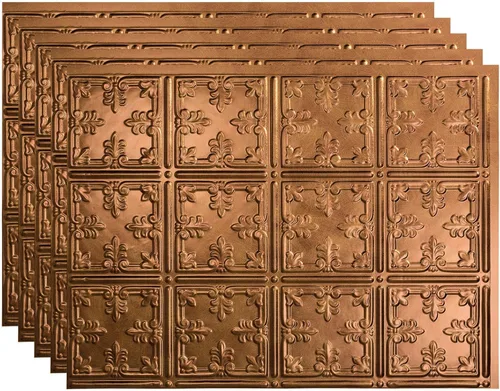 Miniatura 39 de FASÄDE Panel decorativo para salpicaduras de vinilo de estilo tradicional / patrón 10 en bronce antiguo (muestra de 6 x 6 pulgadas)