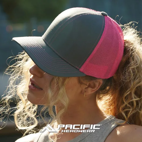 Miniatura 5 de Pacific Headwear Snapback Trucker elegante gorra unisex para comodidad durante todo el día