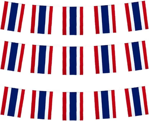 Miniatura 40 de Bandera de Colombia, bandera colombiana, pequeña cadena de banderas de Colombia, mini banderas colombianas, utilizada para fiestas, escuela, eventos