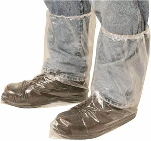 Fundas desechables para zapatos, paquete de 80 (40 pares) para zapatos de lluvia y botas, cubierta de plástico transparente impermeable para mujeres