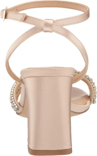 Miniatura 3 de Jewel Badgley Mischka Rosa - Sandalia de tacón con correas de piedras preciosas