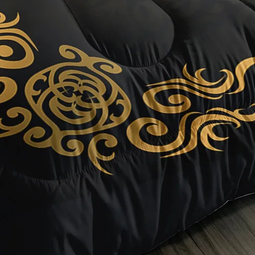 Miniatura 4 de AILONEN Juego de edredón de abeja bohemia, tamaño Queen, juego de ropa de cama de lujo negro y dorado para niños, adolescentes y niñas, edredón