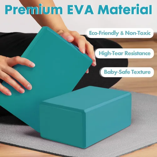 Miniatura 3 de Bloque de yoga EVA de alta densidad – Bloque duro y grueso (8.82 oz) para yoga, pilates, entrenamiento de danza – Ladrillo de ejercicio