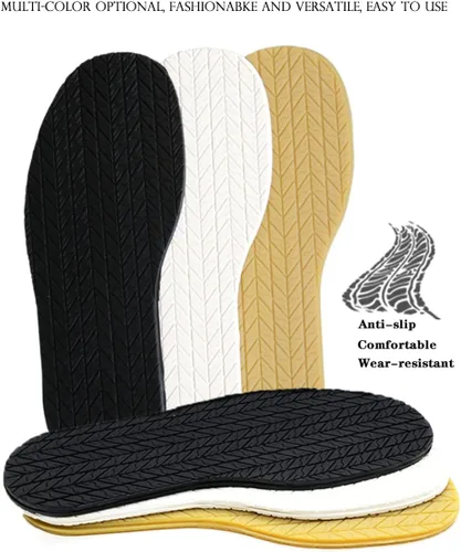 Miniatura 3 de Material de reparación de la parte inferior del zapato de repuesto de goma antideslizante, negro, 12.8 x 5.11 pulgadas