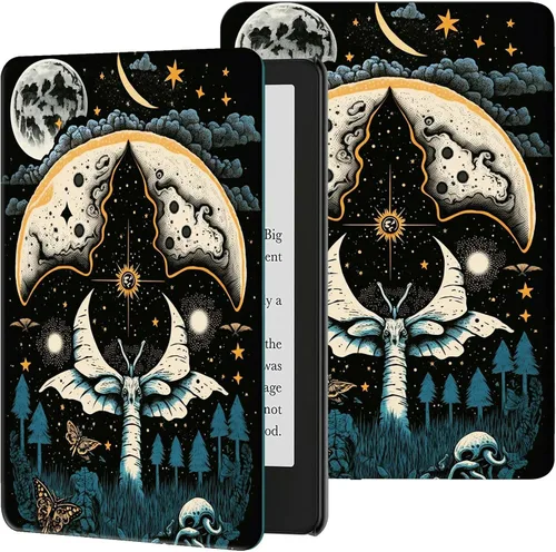 Miniatura 9 de Funda para Kindle de 6 pulgadas (11.ª generación, versión 2024/2022) delgada de piel sintética, ajustable, multiángulo, Smart Shell con función