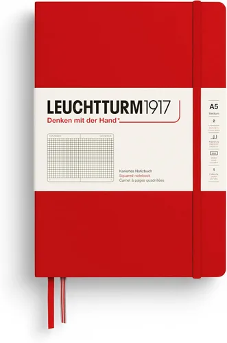 Miniatura 28 de LEUCHTTURM1917 - Cuaderno de tapa dura mediano A5 con 251 páginas numeradas para escritura y diario (lila, con puntos)