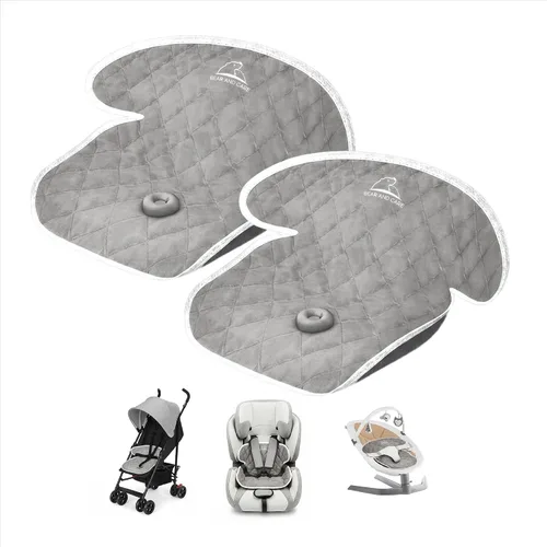 Miniatura 10 de Bear and Care - Almohadillas de charco - Cochecitos, gorilas y almohadilla de asiento de automóvil, funda impermeable y lavable a máquina en el Negro