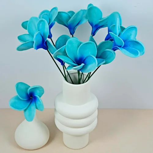 Miniatura 36 de Regalos de Cumpleaños para Mujeres 8pcs Flores Rosa Claro PU Tacto Real Flores Regalos para Mujeres para Navidad Flores Artificiales para Bricolaje