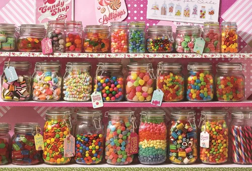 Miniatura 2 de Cobble Hill - Rompecabezas de 2000 piezas, tienda de golosinas, póster de muestra incluido