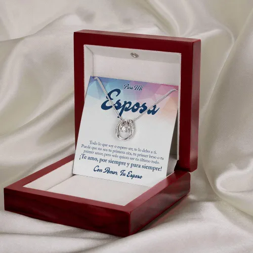 Miniatura 3 de Regalo Para Mi Esposa - Un Regalo Unico Para El Amor De Mi Vida, Cosas Personalizadas Para Parejas, Medallas De Oro 14k Para Mujer, Cadenas En Acero