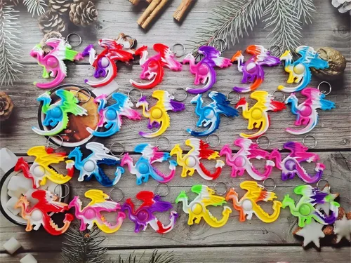 Miniatura 3 de Paquete de 24 mini juguetes sensoriales de dragón a granel, regalo para niños y niñas, regalos de fiesta y premio para estudiantes en el aula