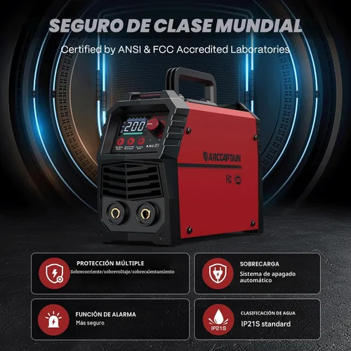 Miniatura 6 de ARCCAPTAIN Soldador de Electrodo 110V 130A Mini Soldador, Máquina de Soldadura MMA ARC Portátil para Solo Un Paso, Máquina de Soldadura Inversora