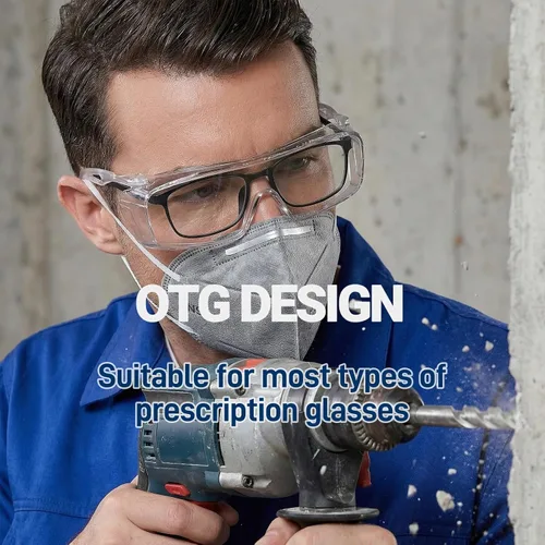 Miniatura 3 de ANSI Z87.1 Gafas de seguridad ligeras anti niebla OTG gafas de seguridad para laboratorio tiro industrial carpintería médica dental