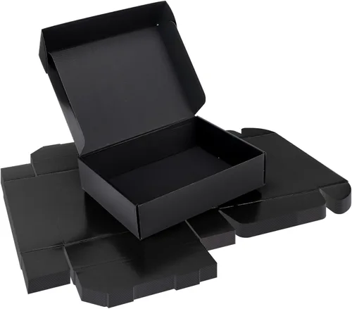 Miniatura 25 de Rempry Cajas de envío negras de 9 x 6 x 4 pulgadas, paquete de 20 cajas de cartón para pequeñas empresas, cajas de regalo para embalaje de envío