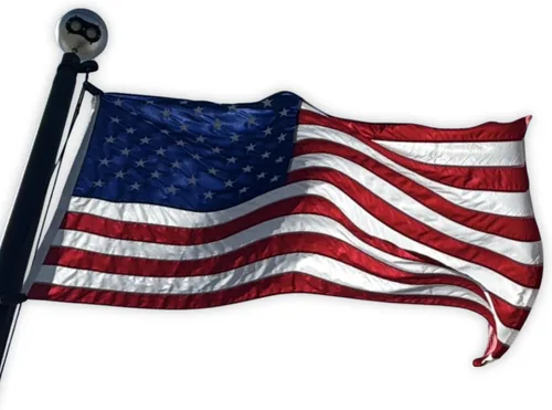 Miniatura 12 de Bandera estadounidense de 2 x 3 pies, fabricada en Estados Unidos, certificación FMAA, bandera estadounidense de nailon 210D para exteriores