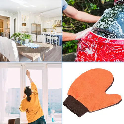 Miniatura 2 de M METERXITY Manopla de limpieza - Guantes de microfibra para lavar platos, ropa y persianas, aplicar a la limpieza de la casa