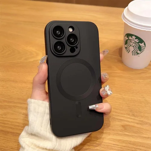 Miniatura 4 de Funda magnética para iPhone 11, funda de goma de silicona con protector completo de lente de cámara, duradera, delgada, a prueba de golpes, linda