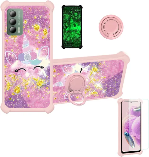 Miniatura 131 de jioeuinly JSF-DJS - Funda compatible con Nothing Phone 2a con protector de pantalla de vidrio templado, policarbonato duro + silicona suave, soporte
