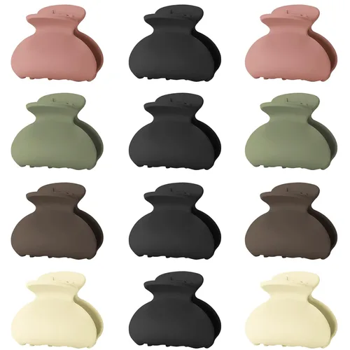 Miniatura 8 de Lolalet - Paquete de 12 pinzas pequeñas para el cabello para mujer, cabello fino y corto, 1.5 pulgadas, lindos clips de mandíbula de tamaño mediano