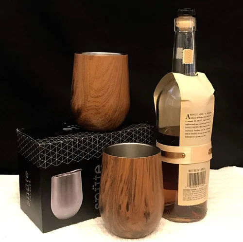 Miniatura 5 de Vaso de whisky aislado de doble pared, vaso de whisky de acero inoxidable sin tallo de 12 onzas, regalo para los amantes del bourbon y el whisky
