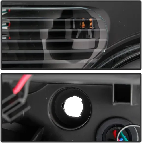 Miniatura 4 de ACANII - Para GMC Acadia 2007-2012 carcasa negra, proyector de faros delanteros, conjunto de pares de repuesto izquierdo+derecho