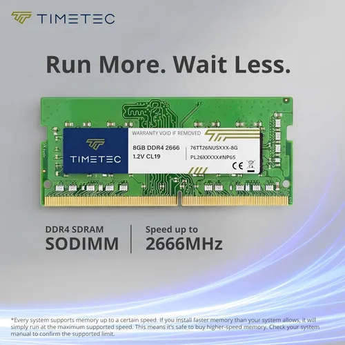 Miniatura 4 de Timetec Kit de 16 GB (2 x 8 GB) DDR4 2666 MHz (PC4-2666V) PC4-21300 SODIMM RAM para portátil - Módulo de memoria sin búfer de 260 pines 1.2 V CL19