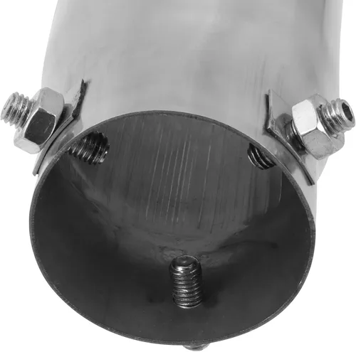 Miniatura 7 de Tubo de escape de automóvil de 2.36 pulgadas, entrada de 2.72 x 2.32 pulgadas, salida de tubo de escape en forma de corazón para tubos de diámetro