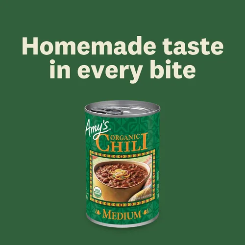 Miniatura 6 de Amy's, Chili, Sin gluten, Vegetariano, Orgánico, Picante Medio, Pimiento jalapeño, 14.7 oz, Paquete de 6