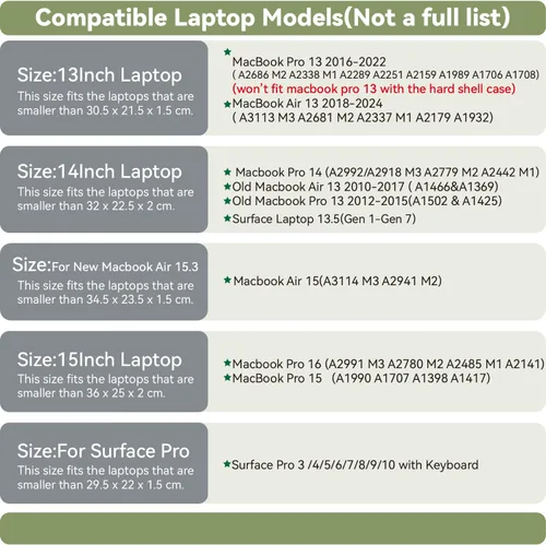 Miniatura 2 de Funda delgada para laptop de 13 pulgadas compatible con MacBook Air 13 M3 M2 M1 de 2024/MacBook Pro 13 M2 M1, color beige