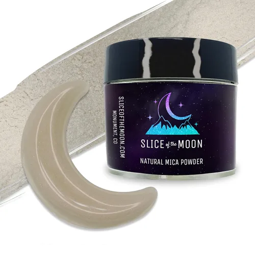 Miniatura 20 de Slice of the Moon Polvo de mica mineral natural verde iridiscente, 0.88 oz (25 g) para uso personal o profesional - cosméticos, proyectos