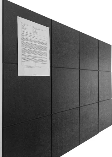Miniatura 34 de Tabla de corcho alternativa de 24 x 36 pulgadas, paquete de 6 azulejos de pared de fieltro con pestañas adhesivas extraíbles seguras, tableros