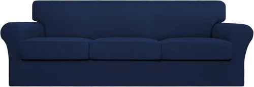 Miniatura 51 de Easy-Going - 4 piezas de funda elástica para sofá de gran tamaño para perros, lavable, para 3 cojines separados, protector de muebles elástico