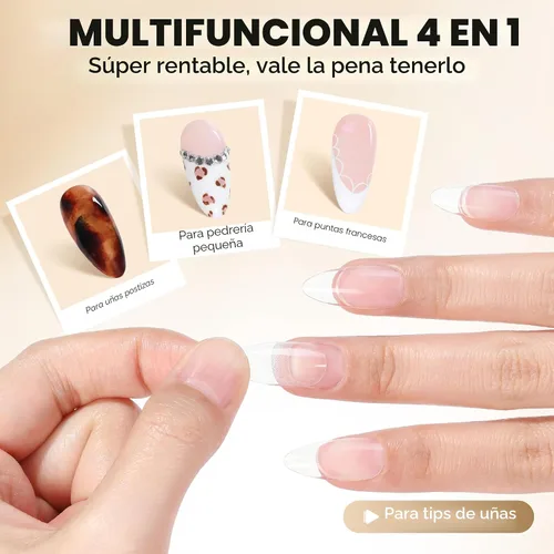 Miniatura 5 de UNA GELLA Pegamento de uñas de gel fuerte sin U V, 0.53 oz* 2 piezas de pegamento de uñas para prensa, no necesita lámpara, uñas semisólidas