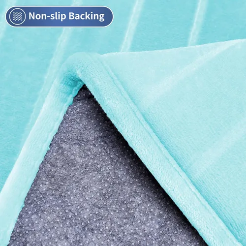 Miniatura 7 de SWEMSTAR Alfombra de baño de espuma viscoelástica con alfombra de inodoro, tapete de baño absorbente de agua para suelo de baño, antideslizante