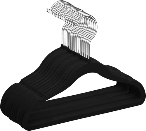 Miniatura 26 de MIZGI Perchas de terciopelo para niños, perchas antideslizantes para niños grandes, perchas de 14 pulgadas para jóvenes, ropa para adolescentes