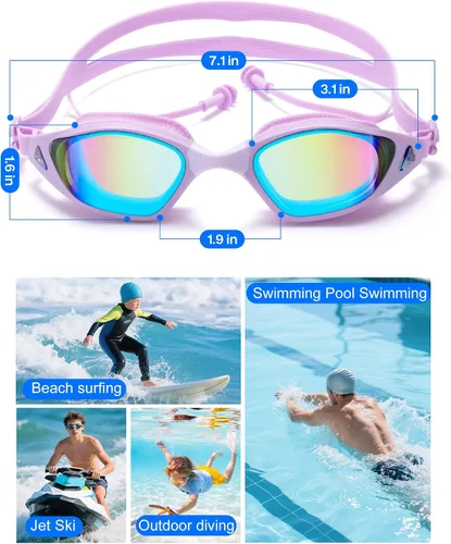 Miniatura 4 de Swim Goggles Anti-Fog UV Protection Leak-Proof Swimming Goggles for Men Women Teens Adults Pool Swim Glasses
