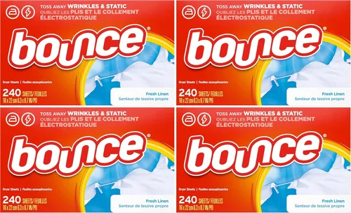 Miniatura 11 de Bounce - Suavizante de telas para secadora, paños de suavizante perfumado aroma lino fresco, 240