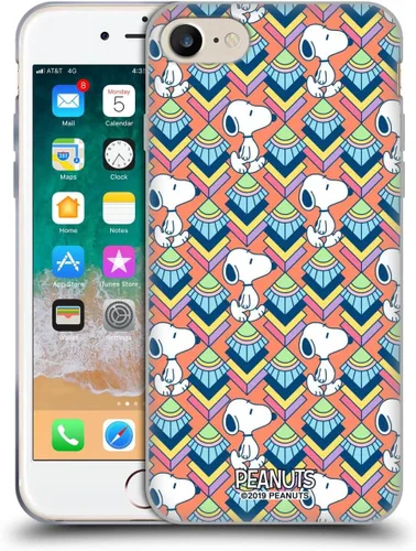 Miniatura 116 de Head Case Designs Snoopy Deco Dreams - Funda de gel suave con licencia oficial de Peanuts Blue Pattern compatible con Apple iPhone 7 Plus/iPhone 8
