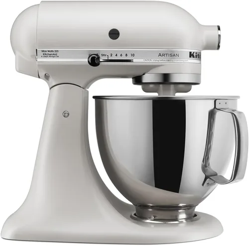 Miniatura 10 de KitchenAid Artisan Series KSM150PS, mezclador de pie con cabezal inclinable de 5 cuartos de galón con escudo de vertido KSM150PS, pistacho