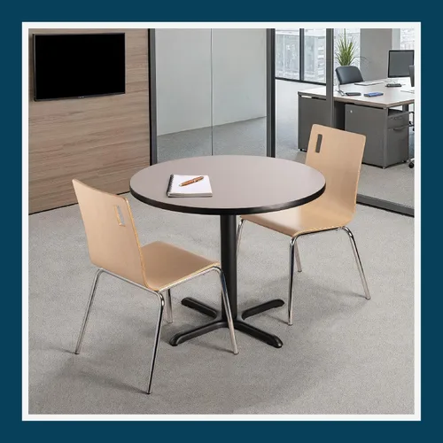 Miniatura 2 de OEF Furnishings OEFCT13636XDGY Mesa de café prémium de grado comercial para restaurante y sala de descanso